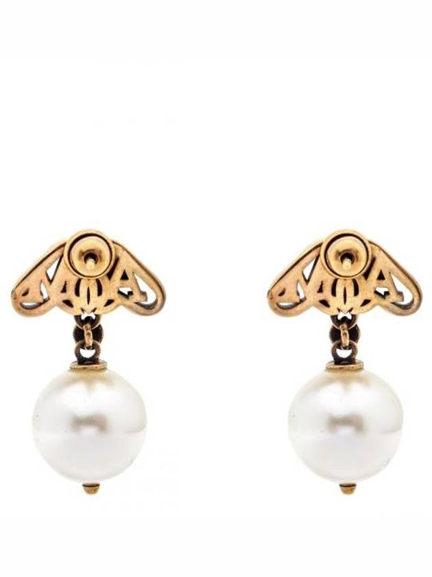 알렉산더 맥퀸 SEAL 로고 펄 귀걸이 780980 I170L1485 B0010974413