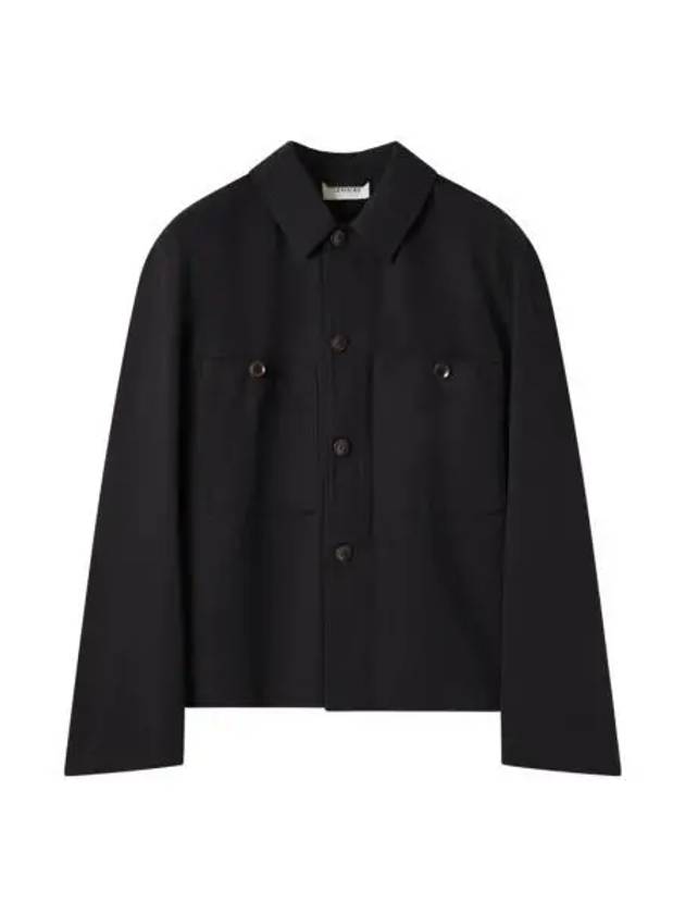 르메르 밀리터리 오버셔츠 블랙 Lemaire Military Overshirt Black