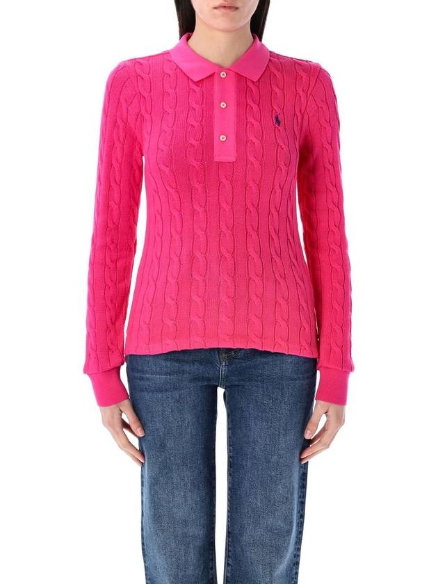 Long sleeve polo shirt