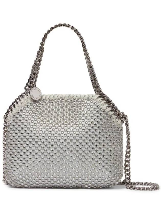 스텔라 맥카트니 팔라벨라 리드프리 크리스탈 메쉬 미니 토트 백 오이스터