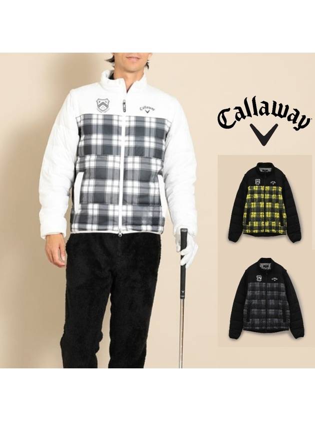 23FW 캘러웨이 겨울 골프패딩점퍼 남자경량패딩 체크