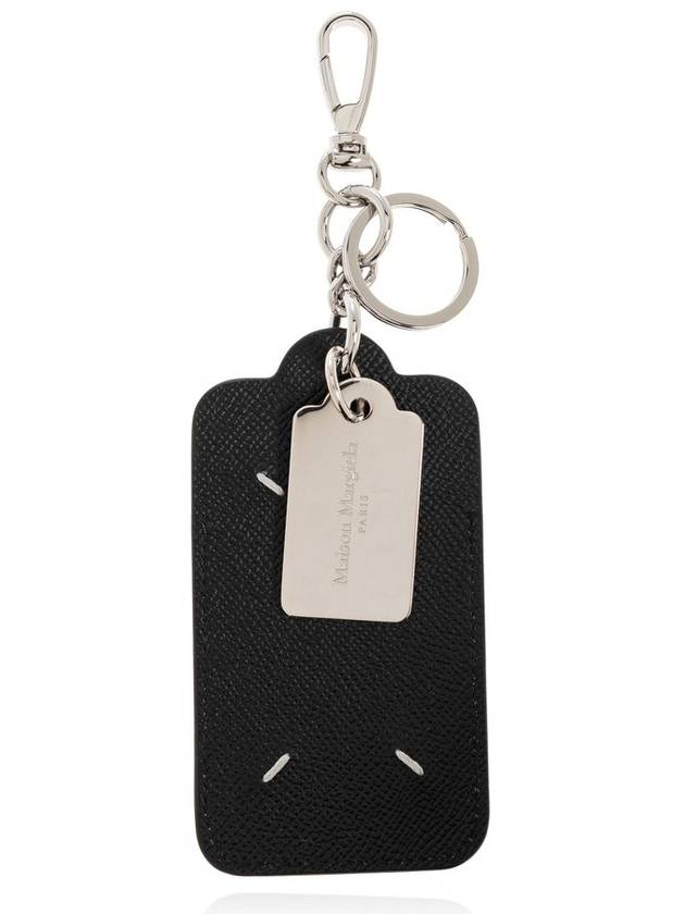메종 마르지엘라 로고 프린트 듀오 태그 키링 카드홀더