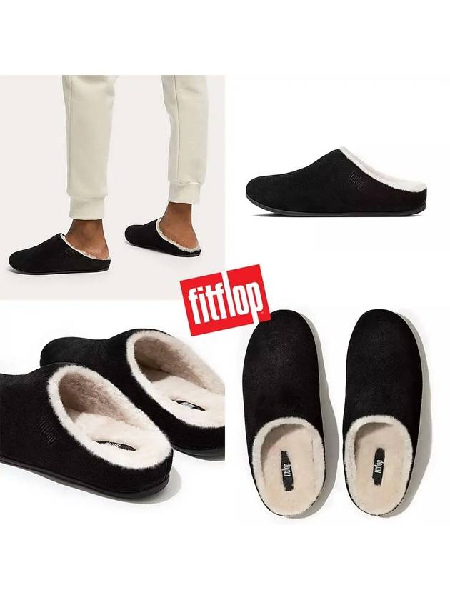 핏플랍 크리스 시어링 스웨이드 슬리퍼 블랙 겨울 털슬리퍼 퍼 FITFLOP 뽀글이 어그