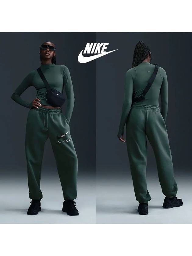 나이키 바지 여성 피닉스 브러싱 운동 팬츠 그린