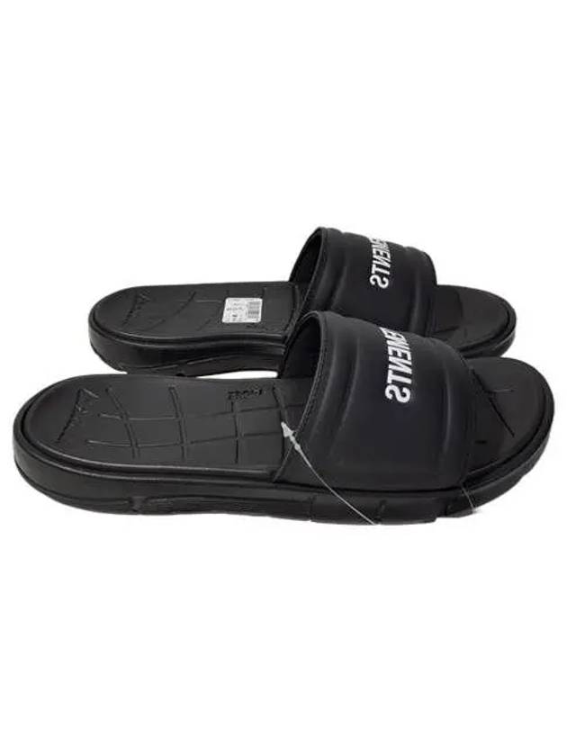 베트멍 USSRE4 M BLACK WHITE 남성 슬리퍼 블랙 VETEMENTS