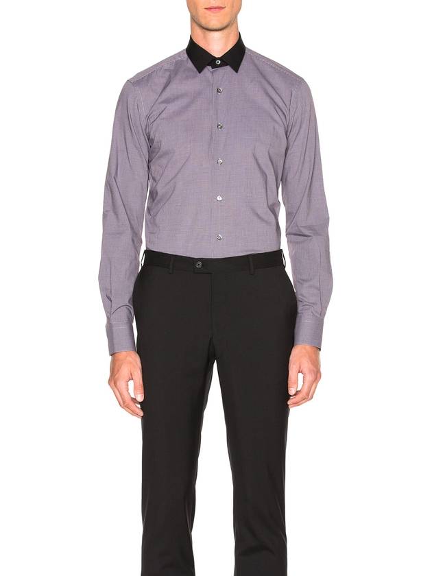 LANVIN 체크패턴 CONTRAST COLLAR SHIRT