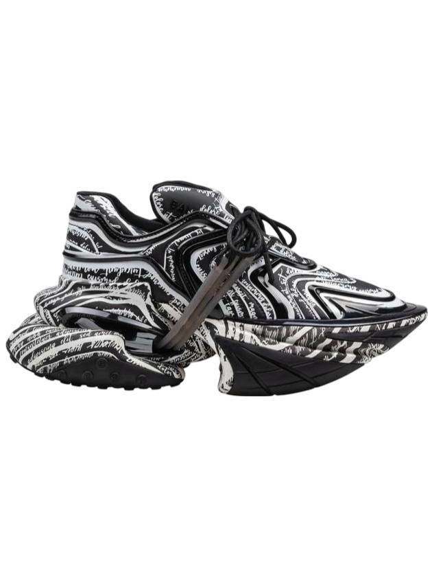 발망 러브 레터 프린트 유니콘 웨이브 로우탑 스니커즈 블랙 화이트