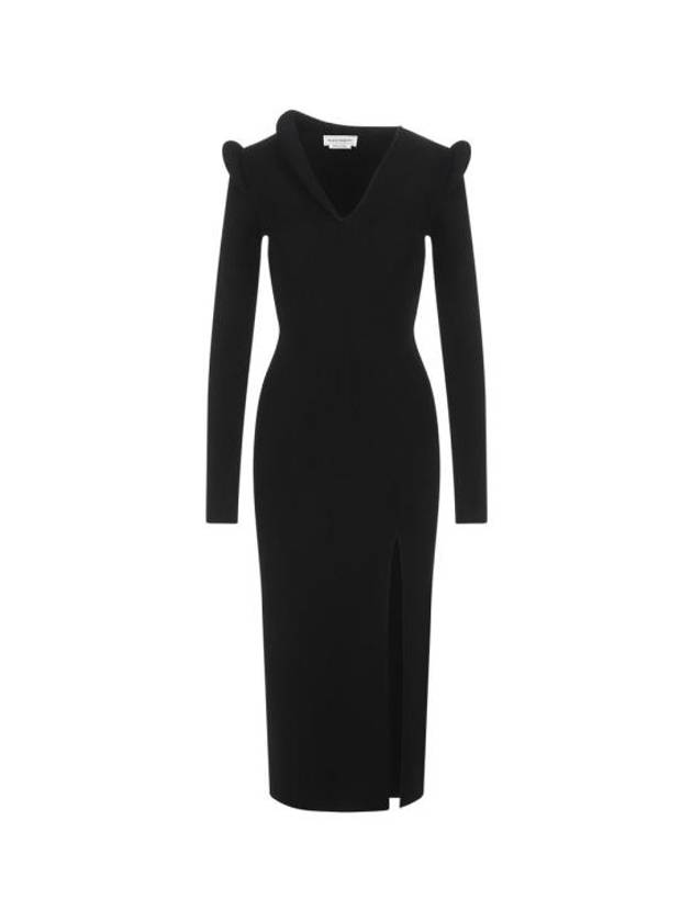 23FW 알렉산더 맥퀸 미디 원피스 768562 Q1A621000 Black