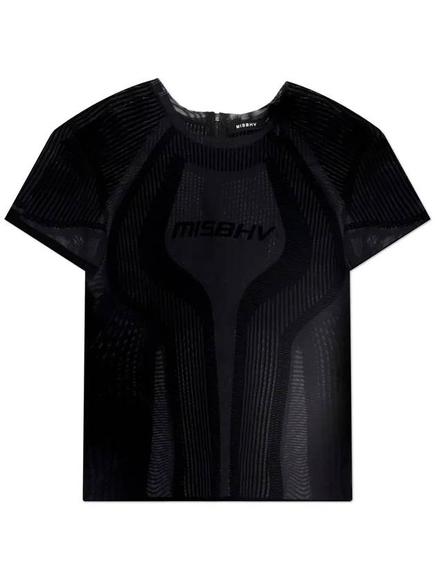 Misbhv 플록 메시 스포츠 티셔츠 250W5050_BLACK