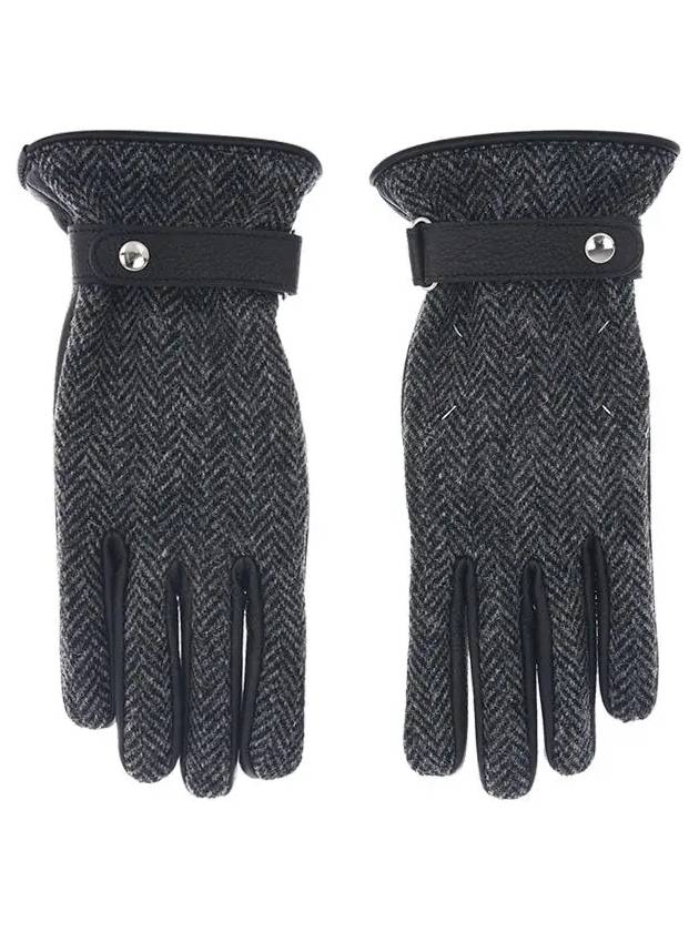 메종마르지엘라 스티치 울 장갑 블랙