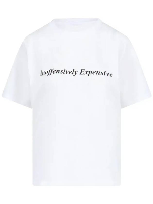 Victoria Beckham 슬로건 프린트 크루넥 티셔츠 1125JTS006356A_WHITE