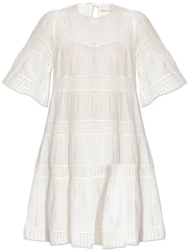 울라 존슨 크로셰 디테일 미디 드레스 PS2517260_COWRIE