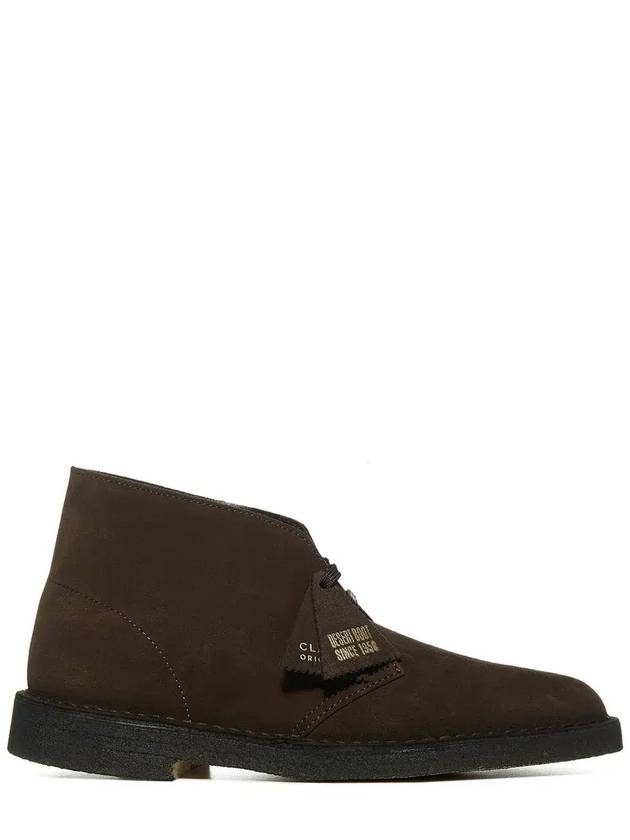 Clarks 라운드 토 레이스업 앵클 부츠 1554850001_BROWN