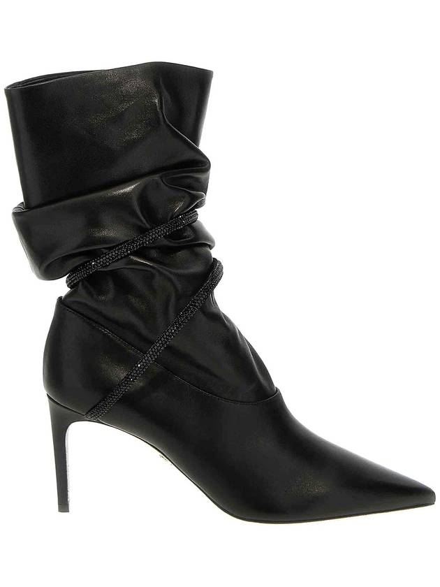 Rene Caovilla Rhinestone tassel ankle boots