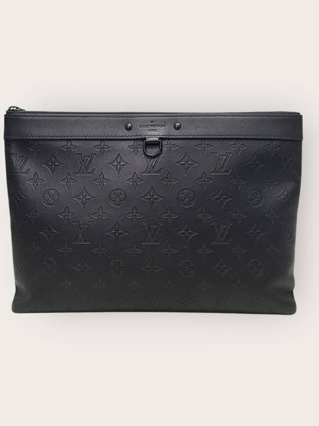 루이비통 블랙 포쉐트 모노그램 섀도우 클러치백