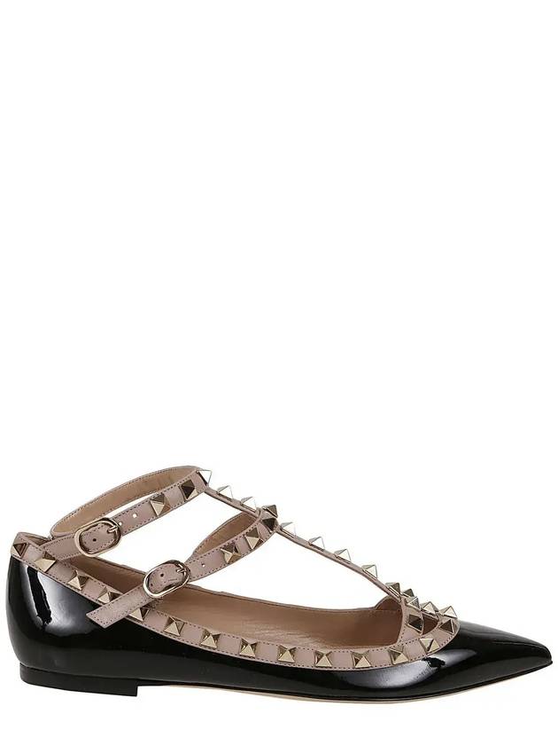 Valentino Garavani 락스터드 스트랩 발레리나 플랫 WS0376VNW_N91NEROPOUDRE