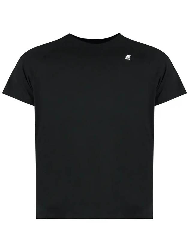 K Way 로고 패치 크루넥 티셔츠 K0074Q0_BlackPure