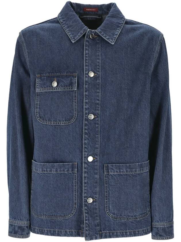 구찌 레이저드 데님 자켓 블루