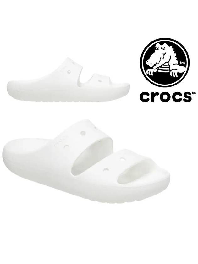 크록스 클래식 투바2 슬리퍼 화이트