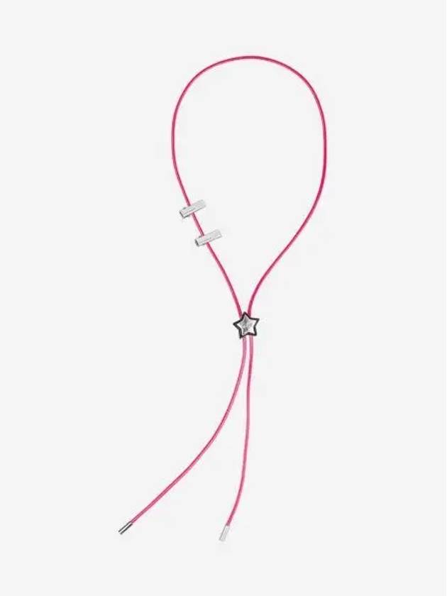 센티멍 넘버 482 스타 코드 락 네크리스 실버 핑크 Sentiments No.482 Star Code Lock Necklace Silver Pink
