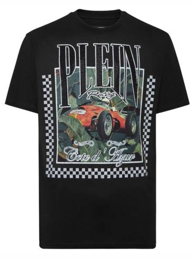 25SS 필립 플레인 반팔 티셔츠 MTK8280 PJY002N 02 BLACK