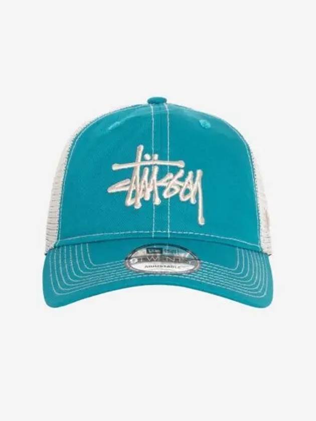 스투시 뉴에라 9Twenty 베이직 트러커 틸 Stussy New Era 9twenty Basic Trucker Teal