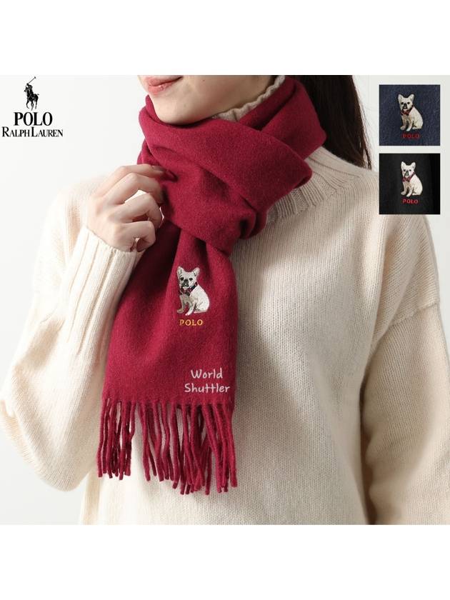 폴로 랄프로렌 프렌치불독 겨울 울목도리 크리스마스 연말선물 여성스카프머플러