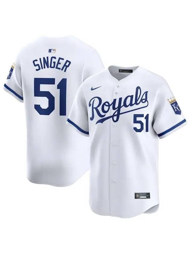 1100526 나이키 MLB Brady Singer 캔자스시티 로열스 홈 플레이어 저지 화이트