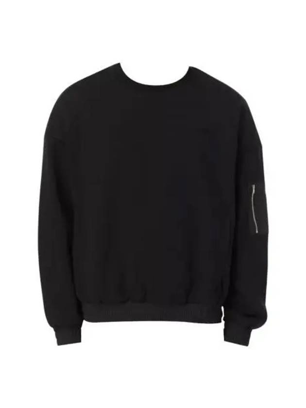 준지 코튼 우븐 패치 스웨트셔츠 블랙 23FW Juun.J Cotton Woven Patched Sweatshirt Black 23FW