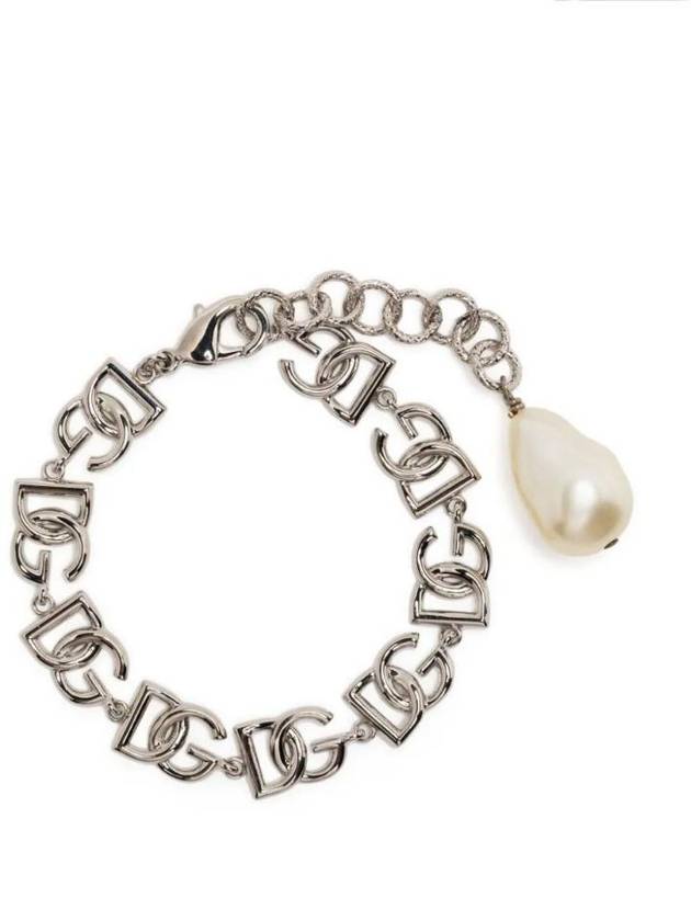 돌체앤가바나 로고 장식 폴리시드 브레이슬릿 WBP6L3W1111