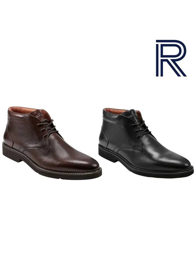 락포트 운동화 플린 레이스업 아몬드 부츠 다크브라운 블랙