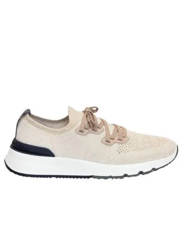 브루넬로 쿠치넬리 코튼 신 니트 러너 베이지 Brunello Cucinelli Cotton Chine Knit Runners Beige