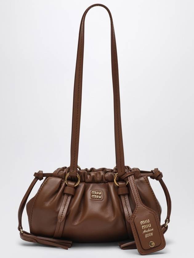 Miu Miu Mini Joie bag in cognac nappa leather