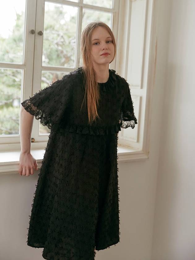 24SS 티나블러썸 여성 프린트 롱 원피스 블랙 ROBIN DRESS