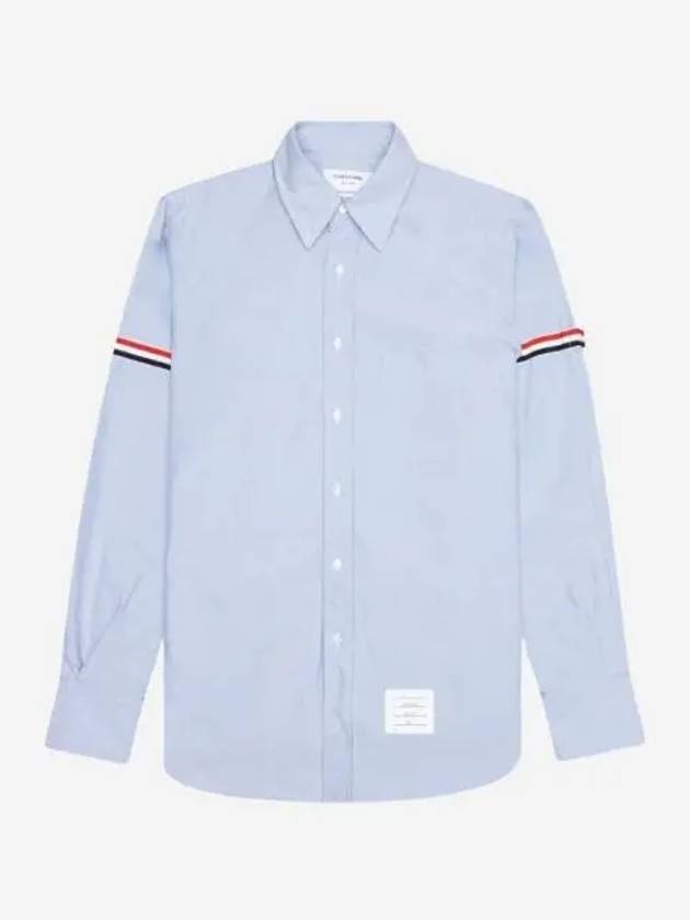 톰브라운 옥스포드 스트라이프 그로그랭 암밴드 클래식 셔츠 라이트 블루 Thom Browne Oxford Striped Grosgrain Armband Classic Shirt Light Blue