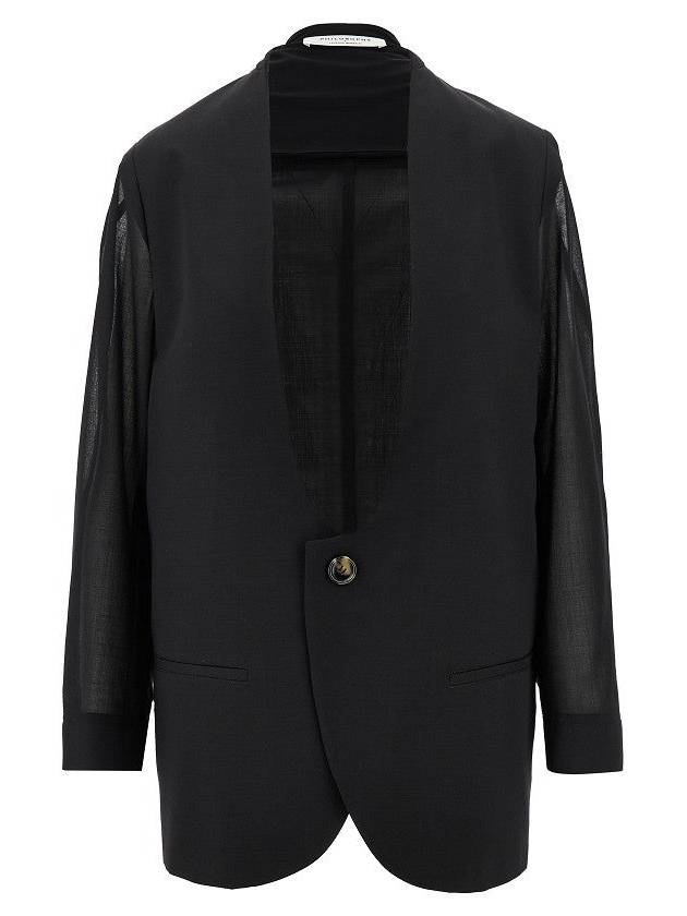 PHILOSOPHY Wool-blend voile jacket