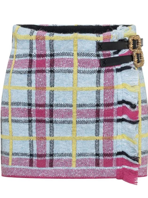 Cormio Tracy 타탄 모티프 니트 미니 스커트 TRACY_AZZUR