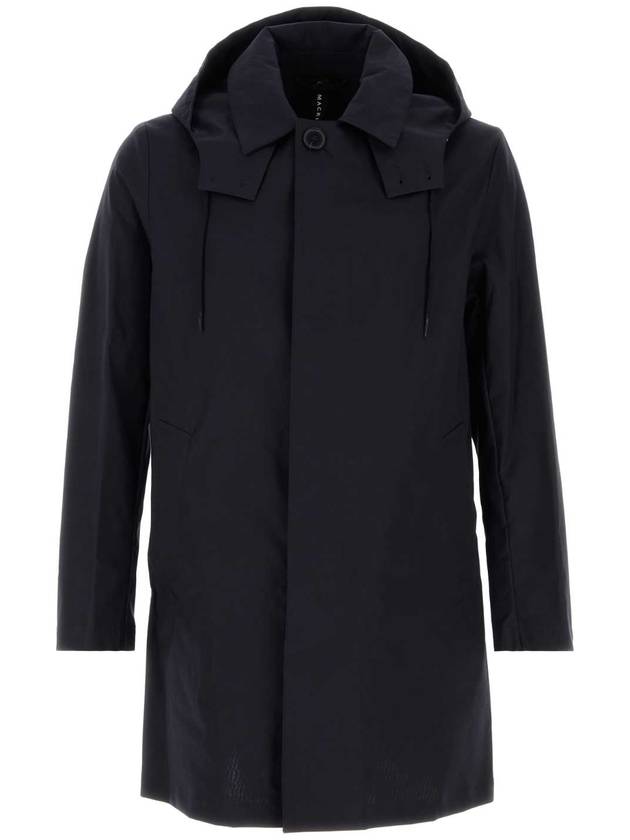 24FW MACKINTOSH 네이비 블루 코튼 Cambridge 레인 코트 MO6763 네이비