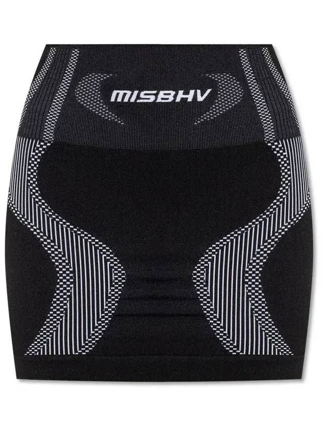 Misbhv 퍼포먼스 스트레치 미니 스커트 240W5040_BLACKWHITE