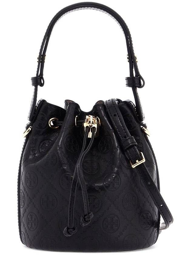 Mini T Monogram Leather Bucket Bag