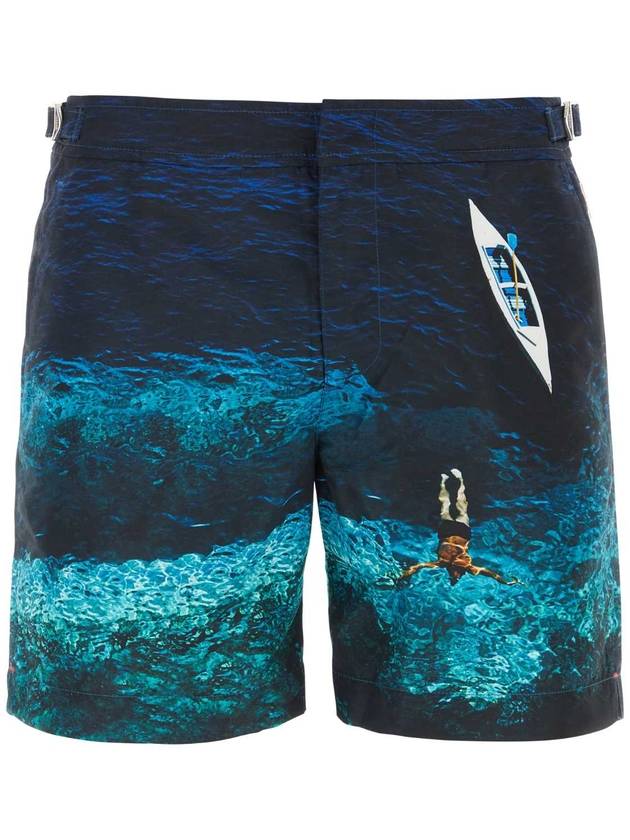 24FW 올레바브라운 프린트 polyester Bulldog Photographic 스위밍 숏츠 264511 DEEPSEA