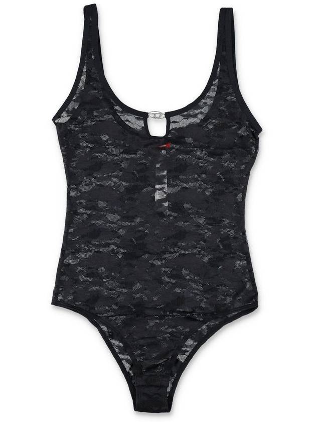 디젤 Ufby D 오발 레이스 바디 수트 블랙