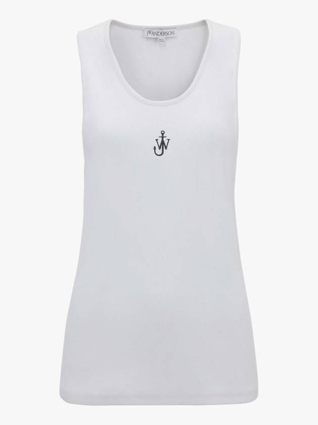 JW Anderson TANK TOP WITH ANCHOR LOGO EMBROIDERY