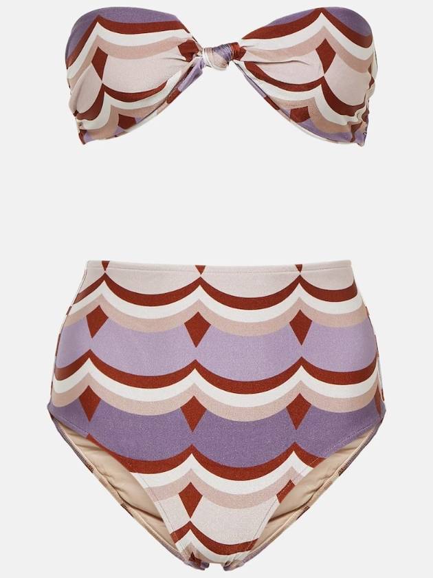NB04 아드리아나 디그리 여성 수영복 Vintage Waves printed bikini P00899258