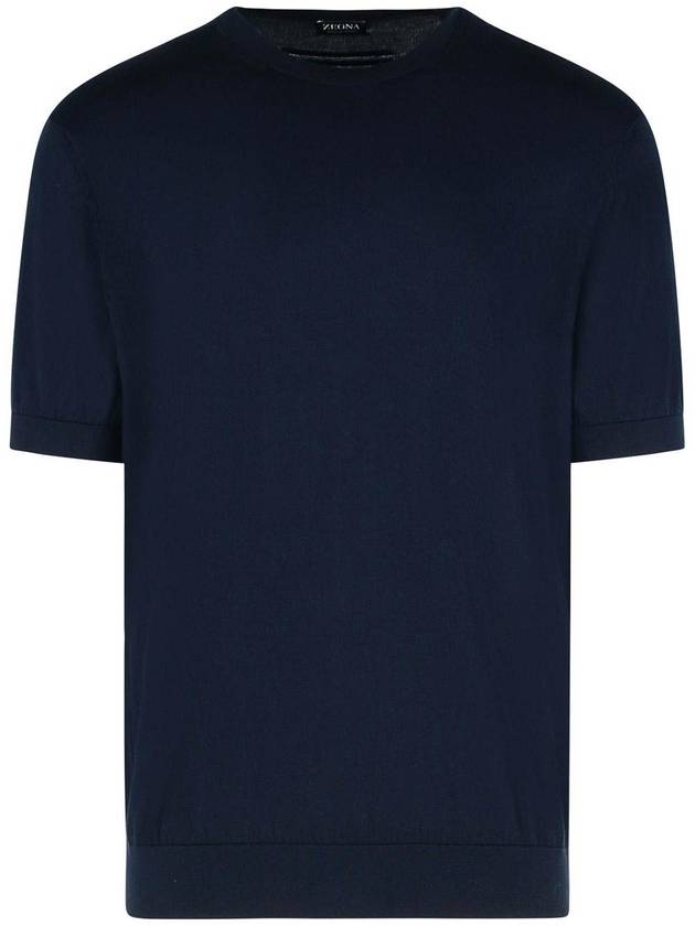 Zegna Blue Cotton T-Shirt