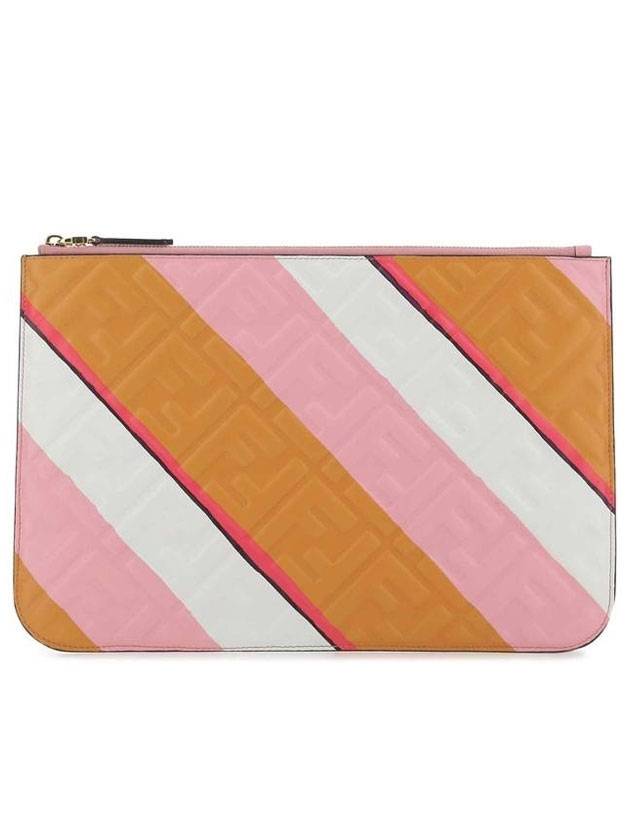 펜디 FF 로고 엠보싱 클러치 백