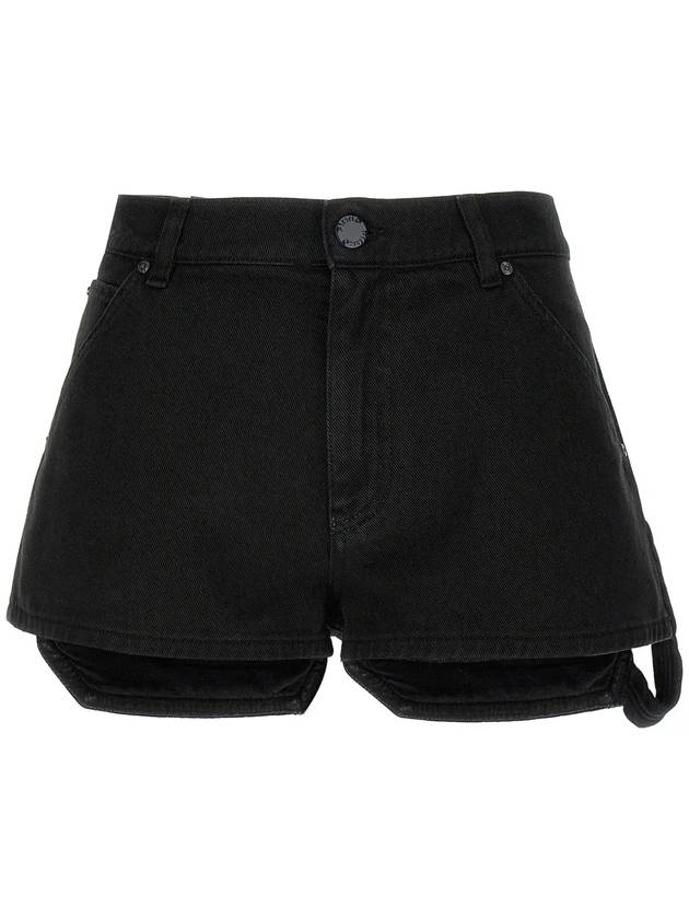 Pinko 로고 패치 데님 쇼츠 104893A2HD_Z99