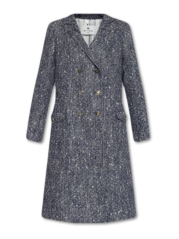 Etro 더블 브레스티드 트위드 코트