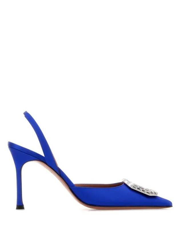 Amina Muaddi - Electric blue satin Camelia pumps