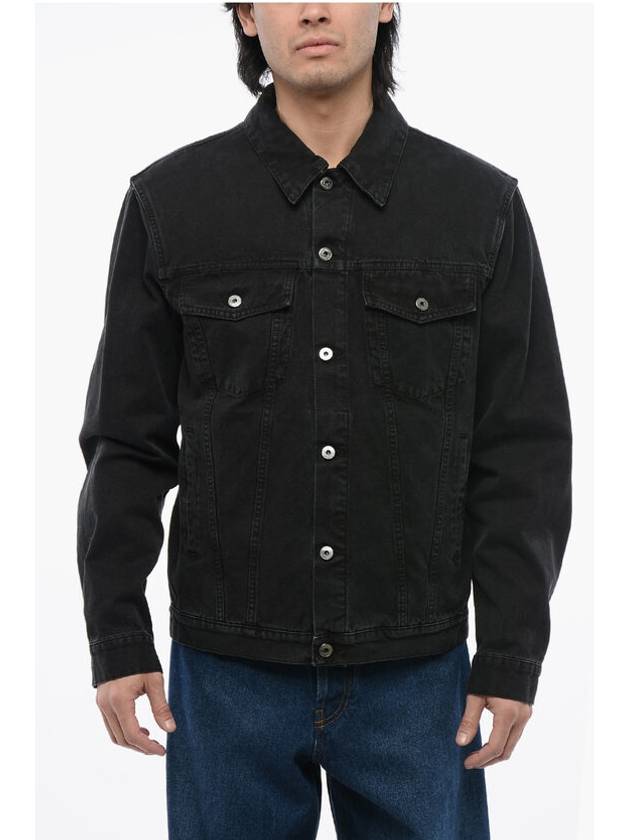 오프화이트 남성 데님 자켓